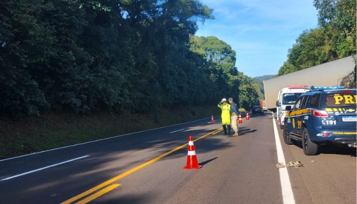 Guaraniaçu – Colisão entre carretas é registrada na BR 277